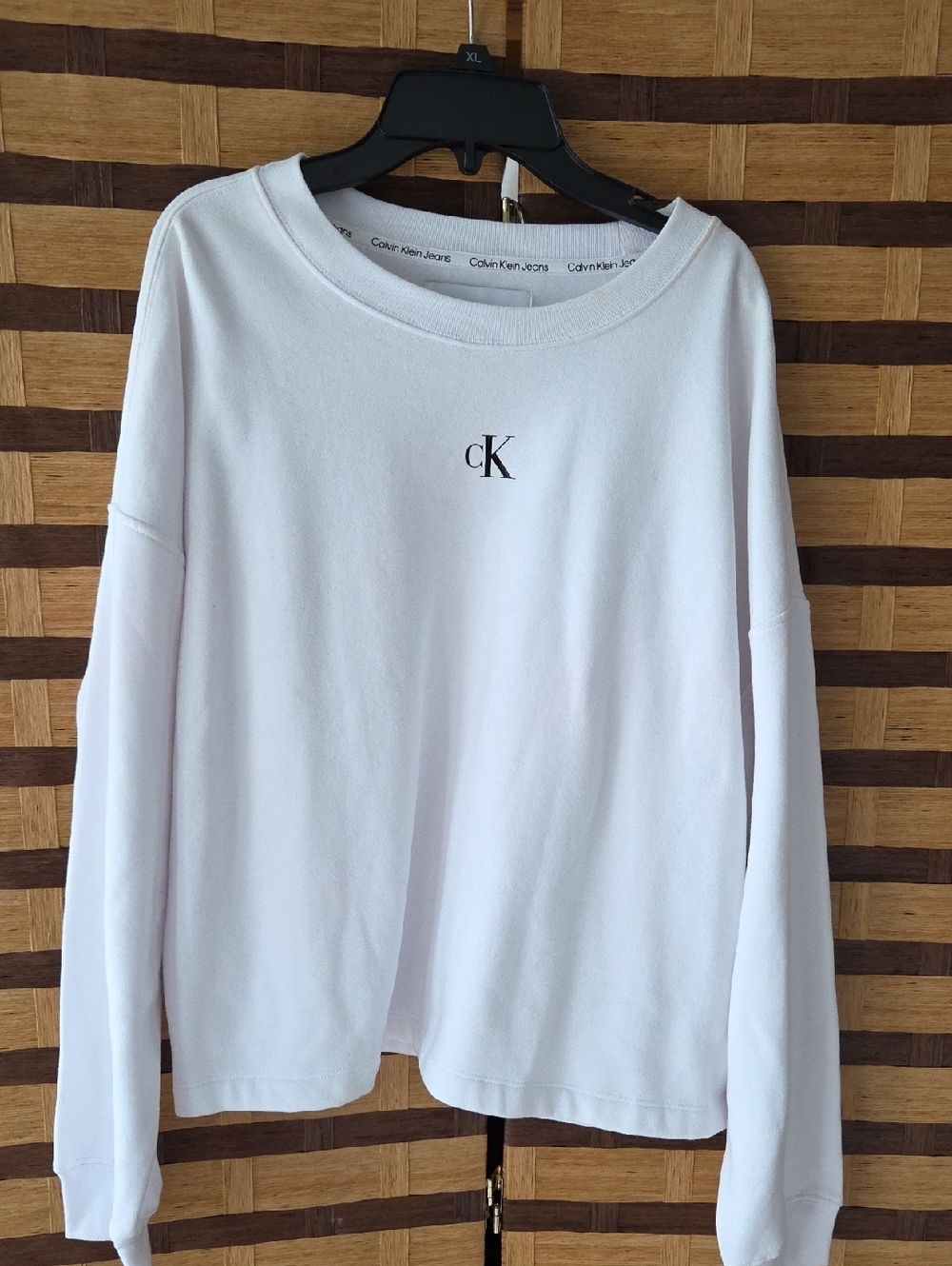 NWT! Calvin Klein White CK Logo Sweatshirt